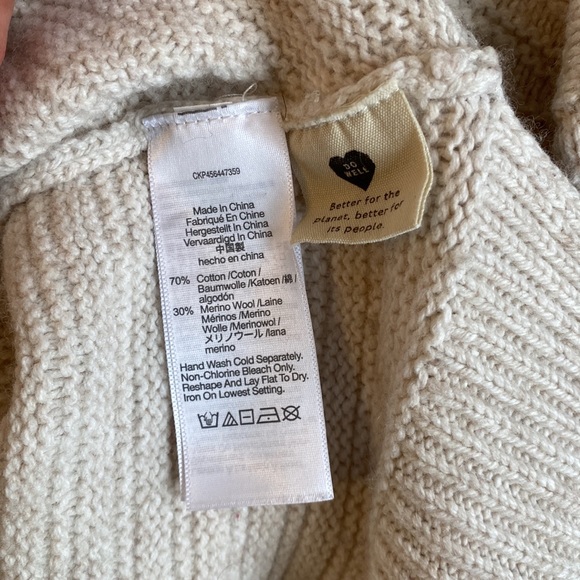 Madewell Ruffle Mock Neck Pullover Sweater in Cotton-Merino - Picture 7 of 7